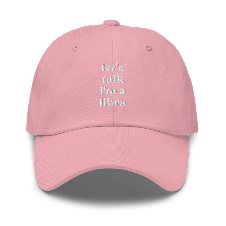 let’s talk libra embroidered cap product image (1)