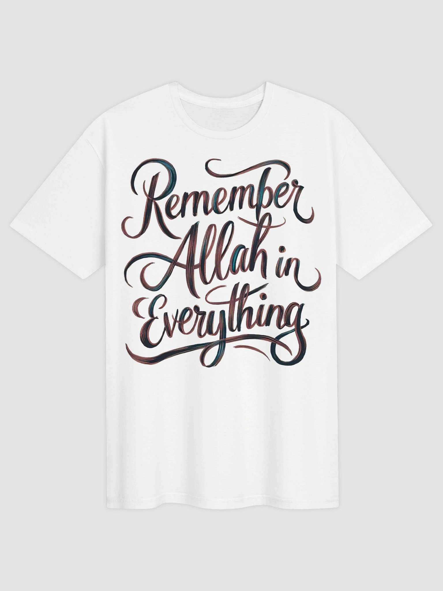 Remember Allah in Everything T-Shirt | Islamic Reminder Calligraphy Tee | Minimalist Muslim Faith Apparel product image (2)