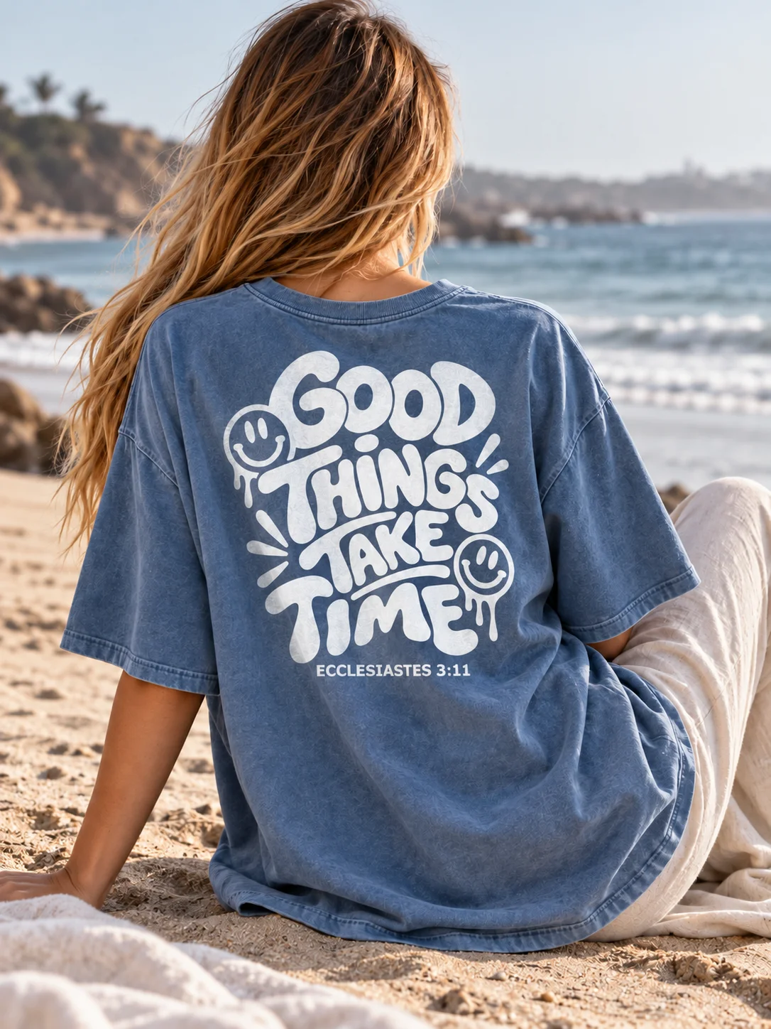 Good Things Take Time PNG | Retro Christian Shirt Design | Ecclesiastes 3:11 product image (6)