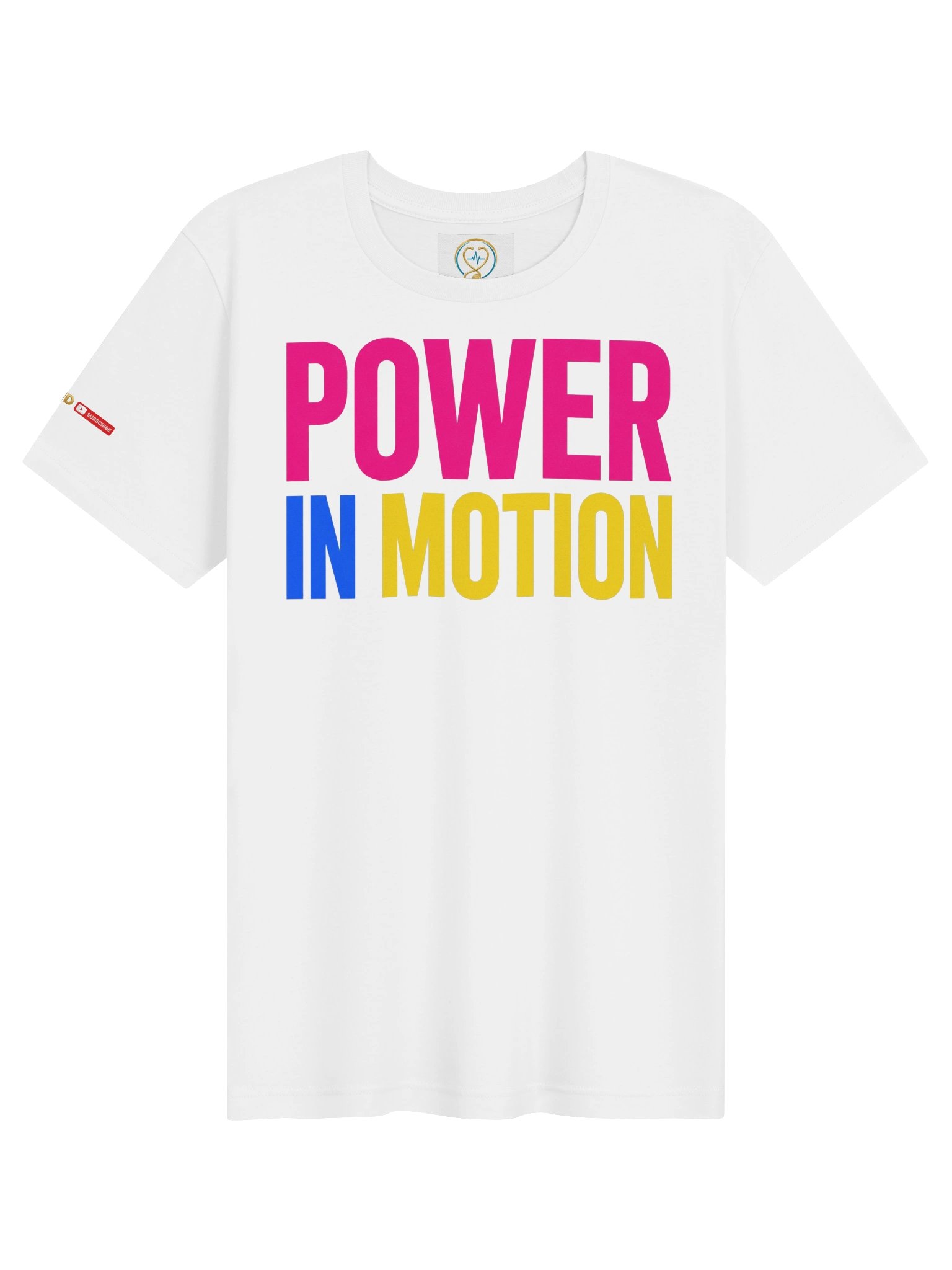 Power in Motion — White | Unisex T-Shirt product image (3)