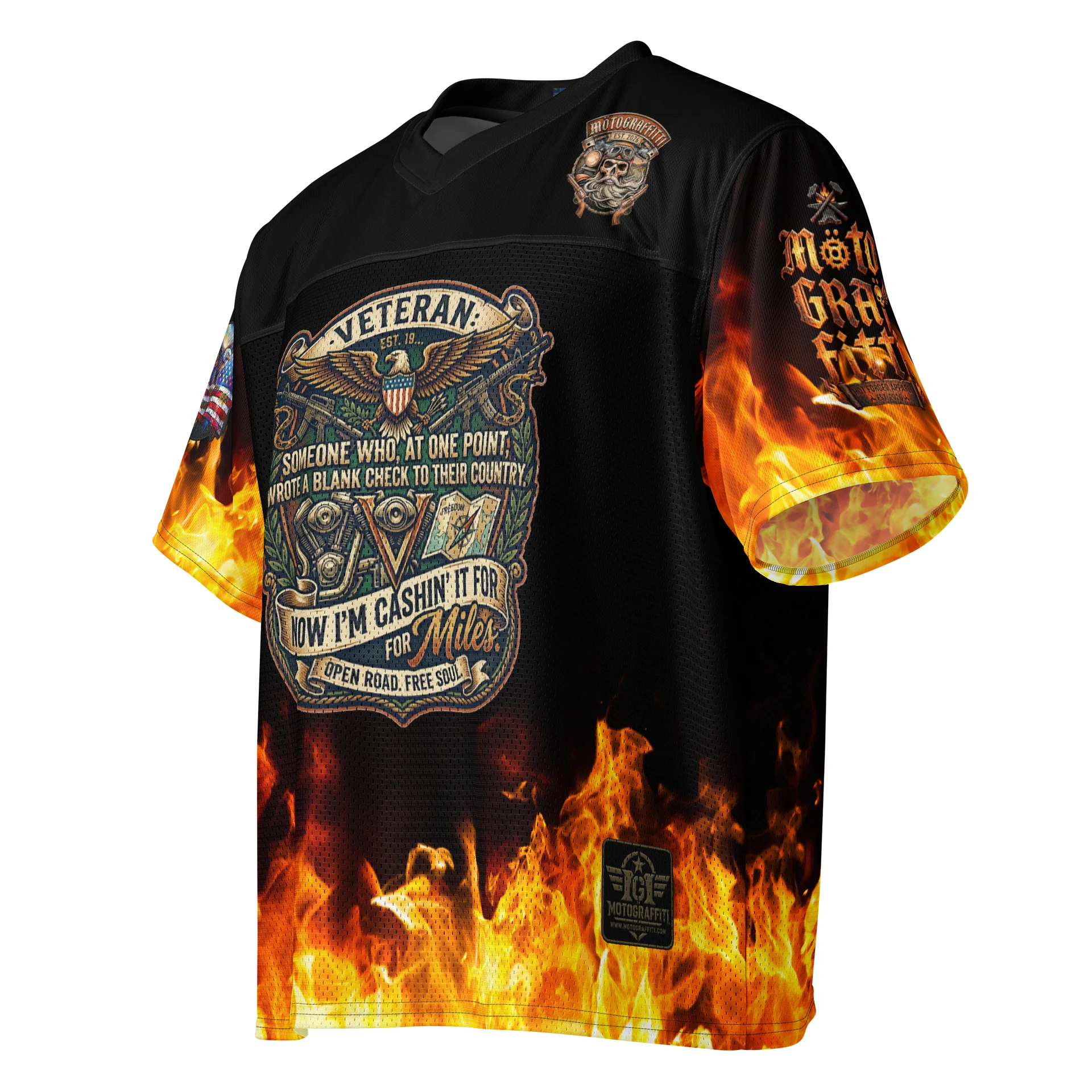 MötoGraffitti Veterans Football Jersey product image (3)