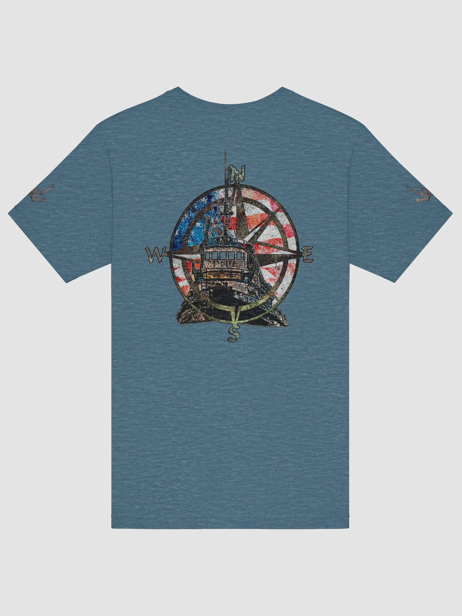 AF - Compass Rose & Pacific Falcon Flage – Vigilant Marine Workwear | Twin Anchor Apparel Sternwatch Tee Line product image (6)