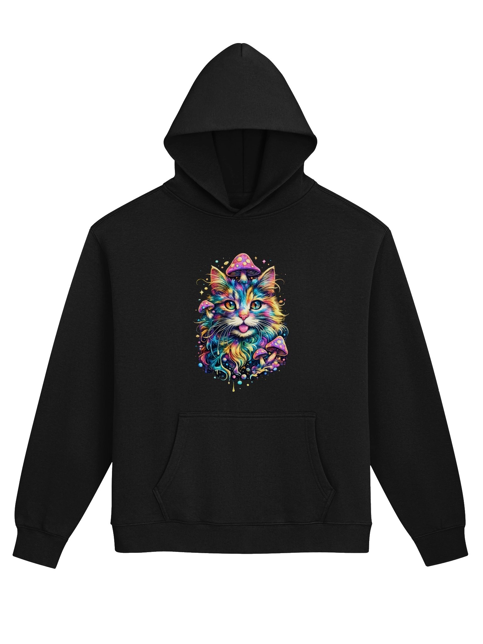 Psychedelic Cat Hoodie — Colorful Trippy Cat Graphic Sweatshirt product image (1)