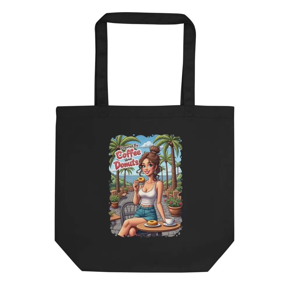 Powered By Coffee and Donuts Tote Bag product image (1)