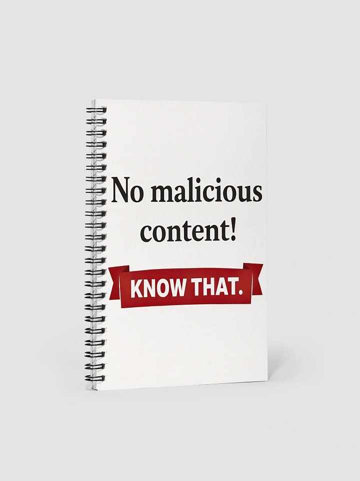 No Malicious Content Know That Notebook product image (1)
