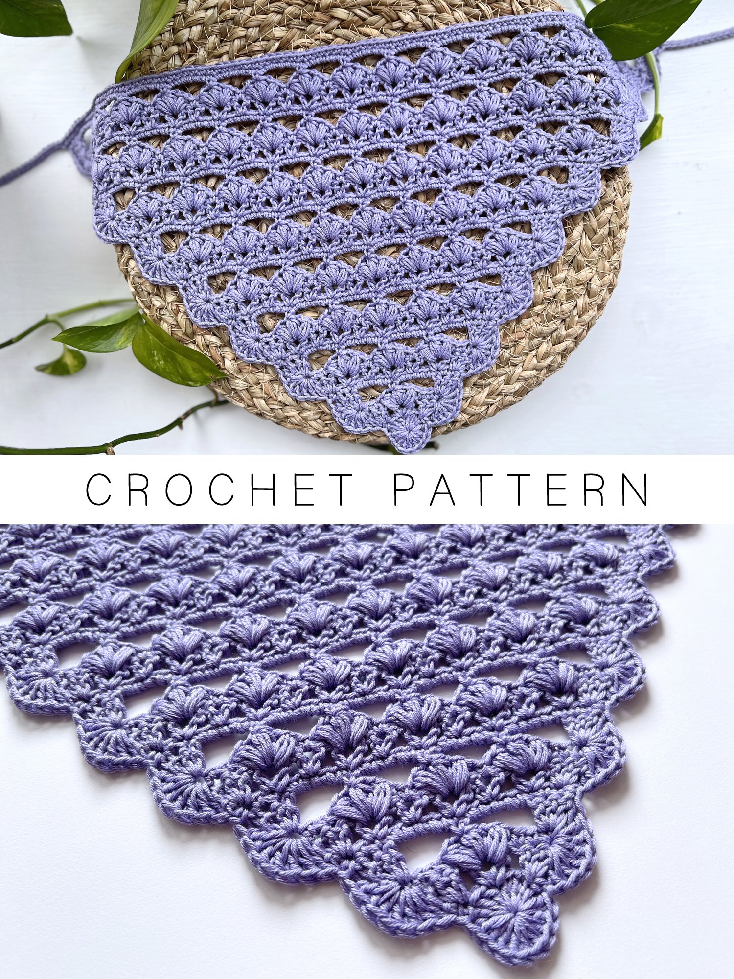 Crochet Pattern: Flower Puff Bandana V1 product image (1)