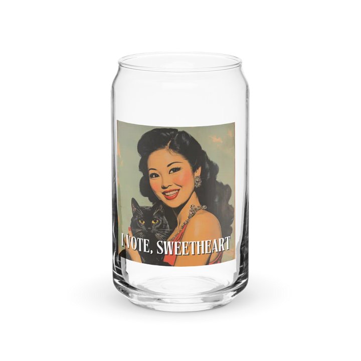 I Vote Sweetheart 3 Can-Shaped Glass product image (1)