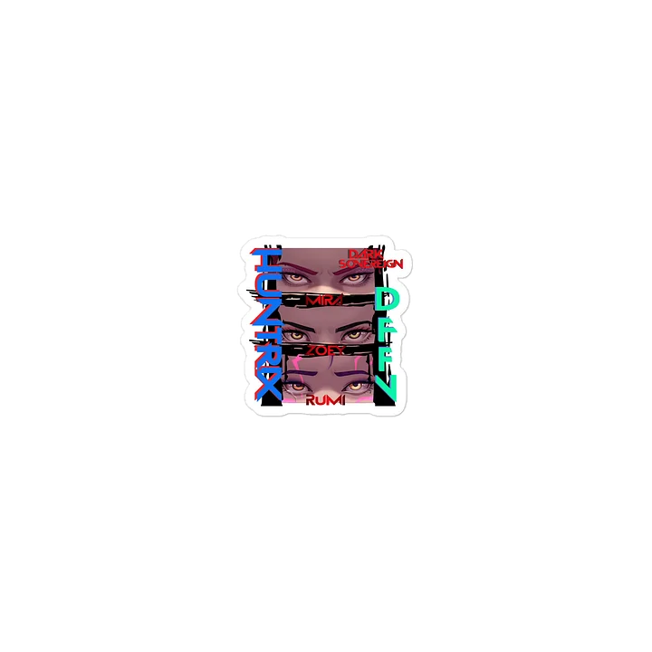 huntrix staredown sie cut sticker product image (1)