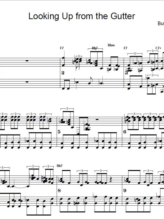 Looking Up from the Gutter - Blues piano - Piano sheet music product image (1)
