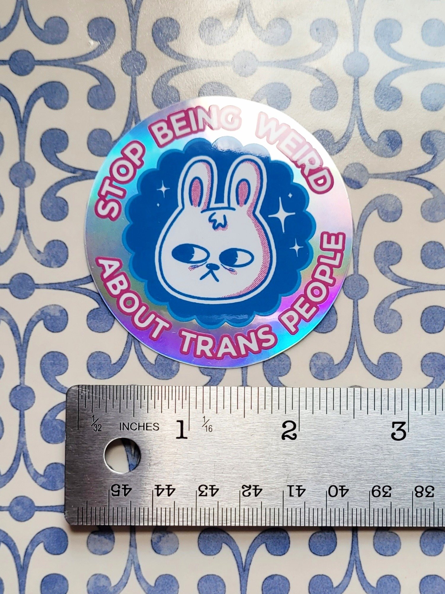 STOP BEING WEIRD ABOUT TRANS PEOPLE Sticker product image (2)
