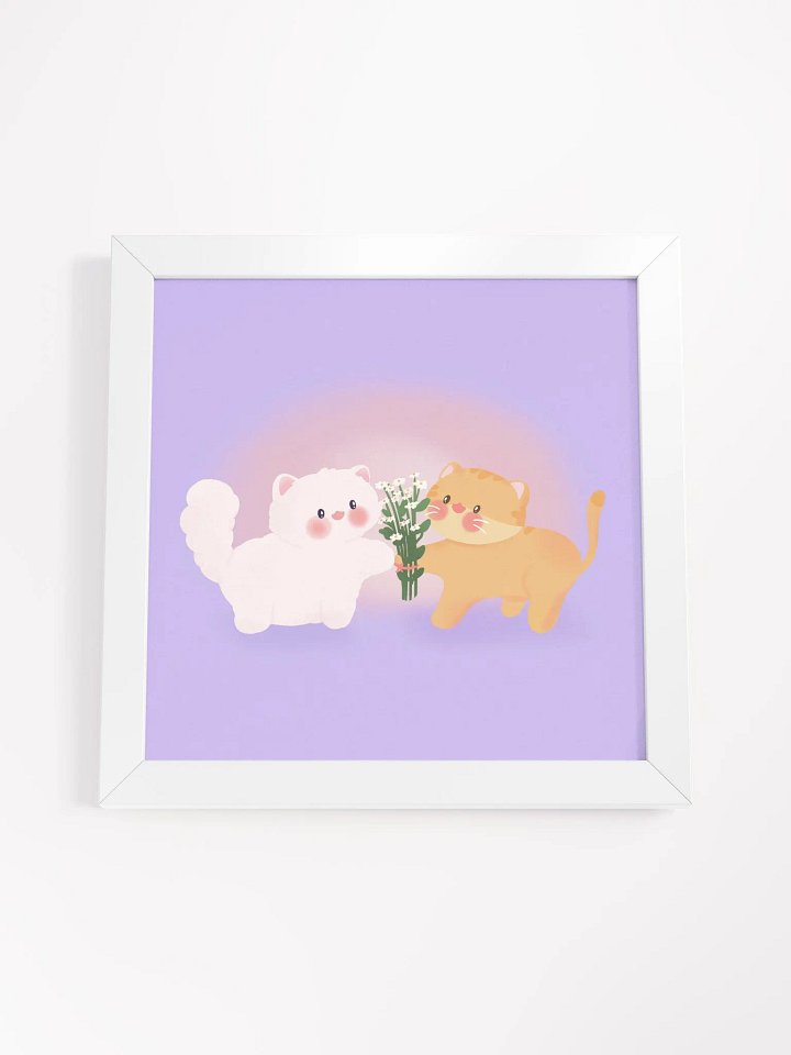 Daisies for you, Cat duo Framed Poster product image (1)