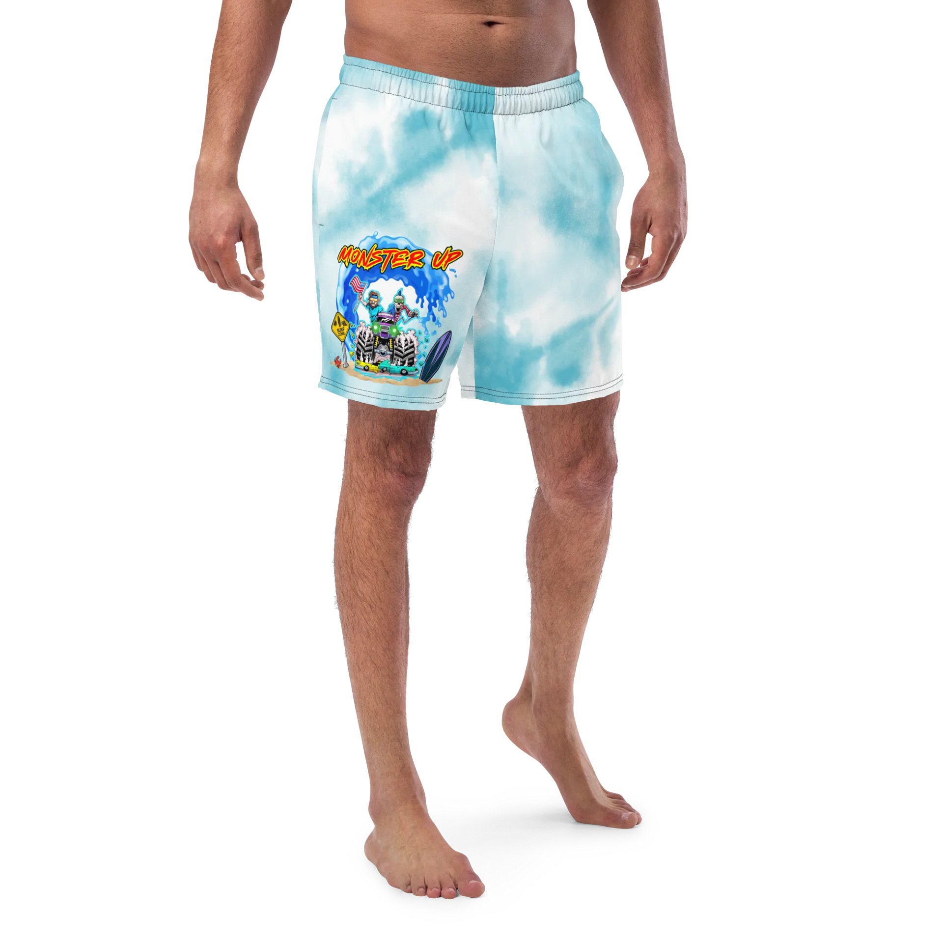 MONSTER UP : All-Over Print Swim Trunks product image (1)