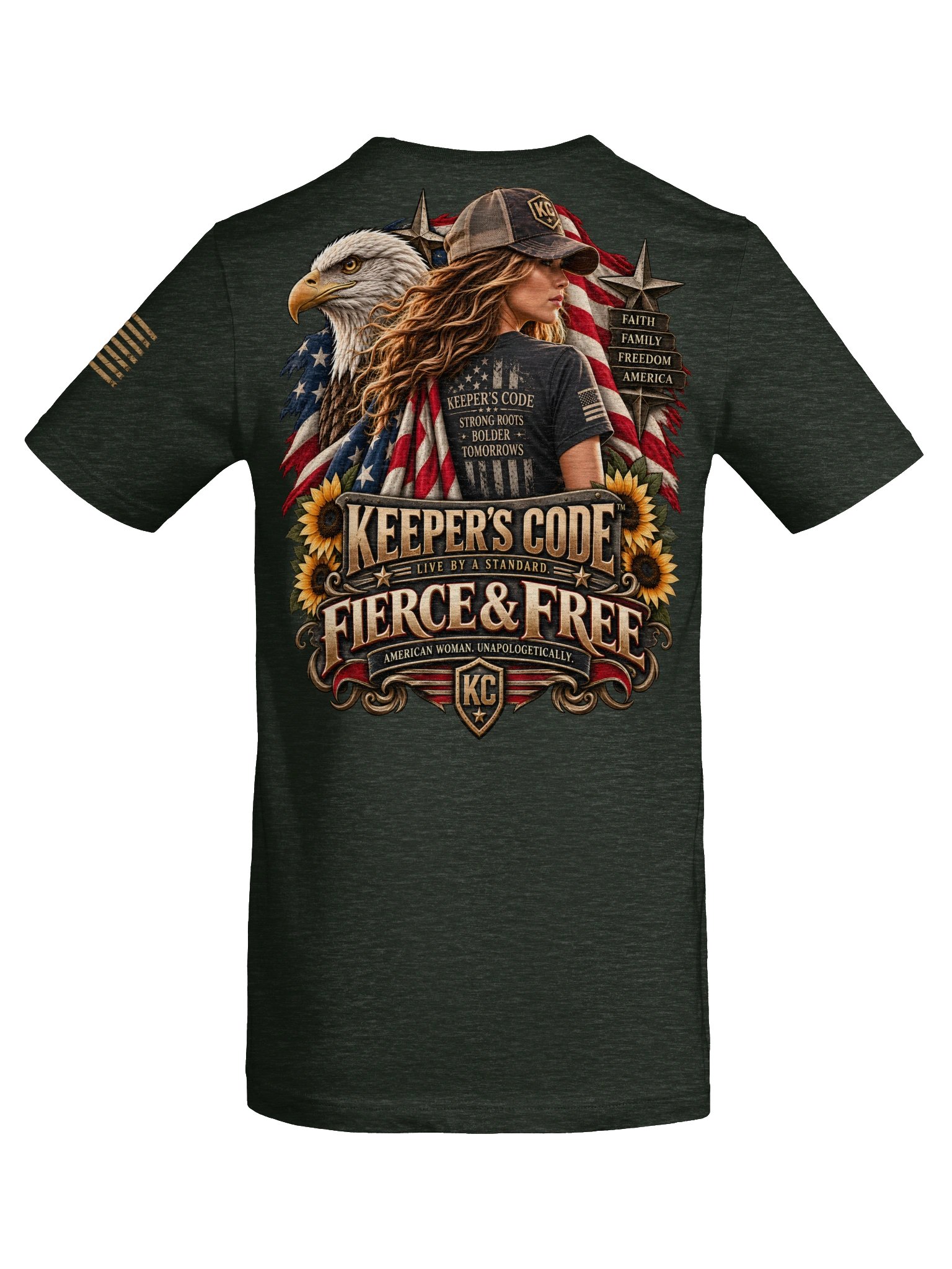 Keeper’s Code™ Women’s Fierce & Free Strong Roots Graphic T-Shirt product image (8)