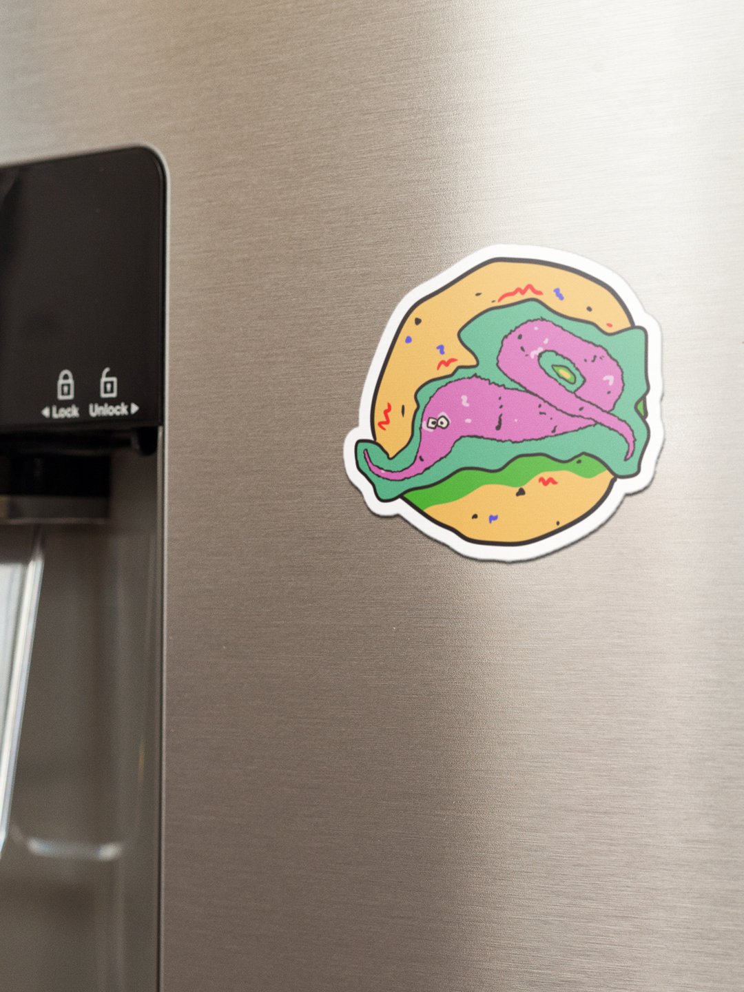 Vaporworm die cut magnets product image (1)