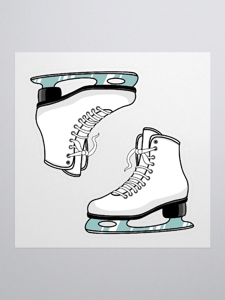 White Ice Skates Sticker Set product image (2)