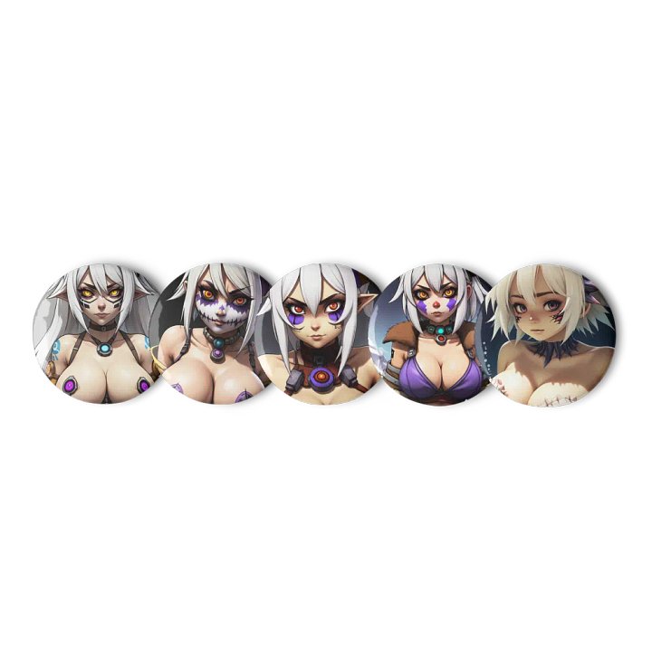 Futuristic Character Pin Button Set product image (3)