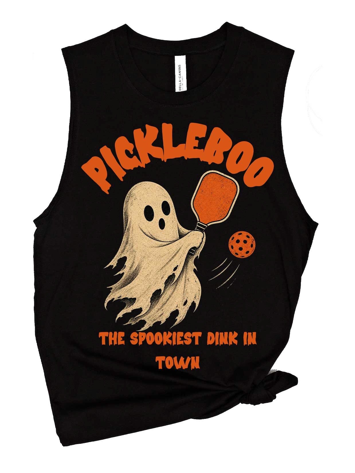 Pickleboo Halloween Pickleball Tank Top Funny Ghost Gift for Players product image (1)