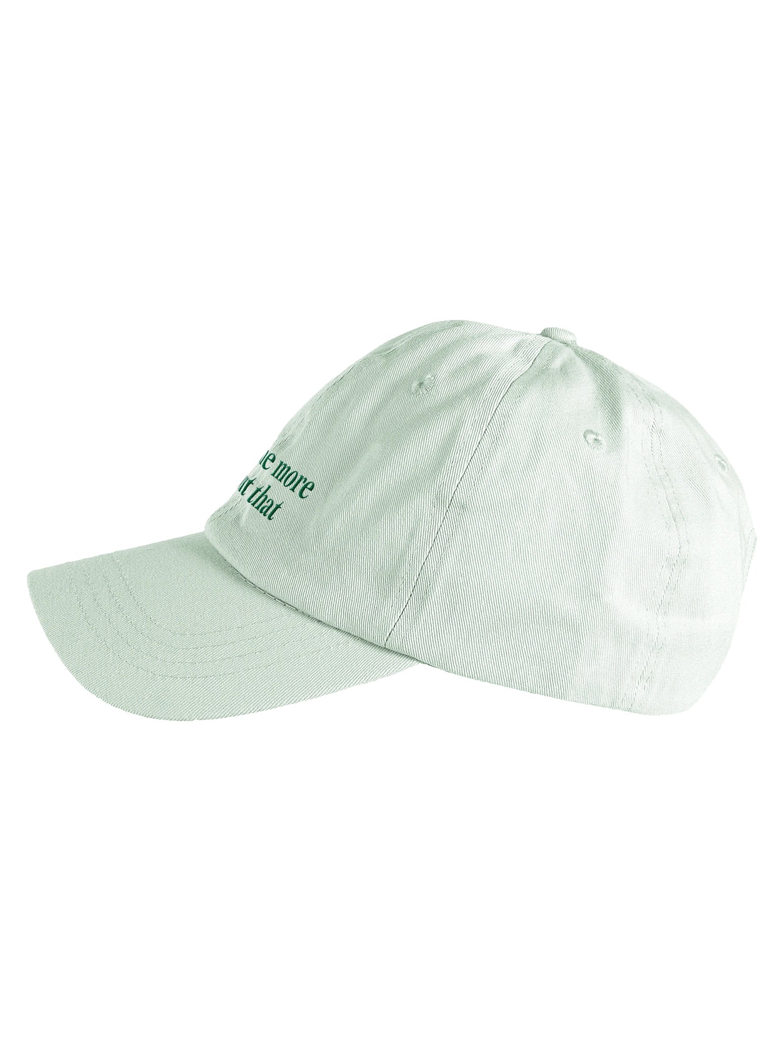 Embroidered "Tell me more" hat (mint) product image (3)