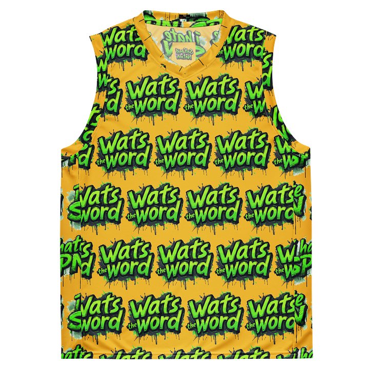 whats the word Unisex Basketball Jersey product image (2)