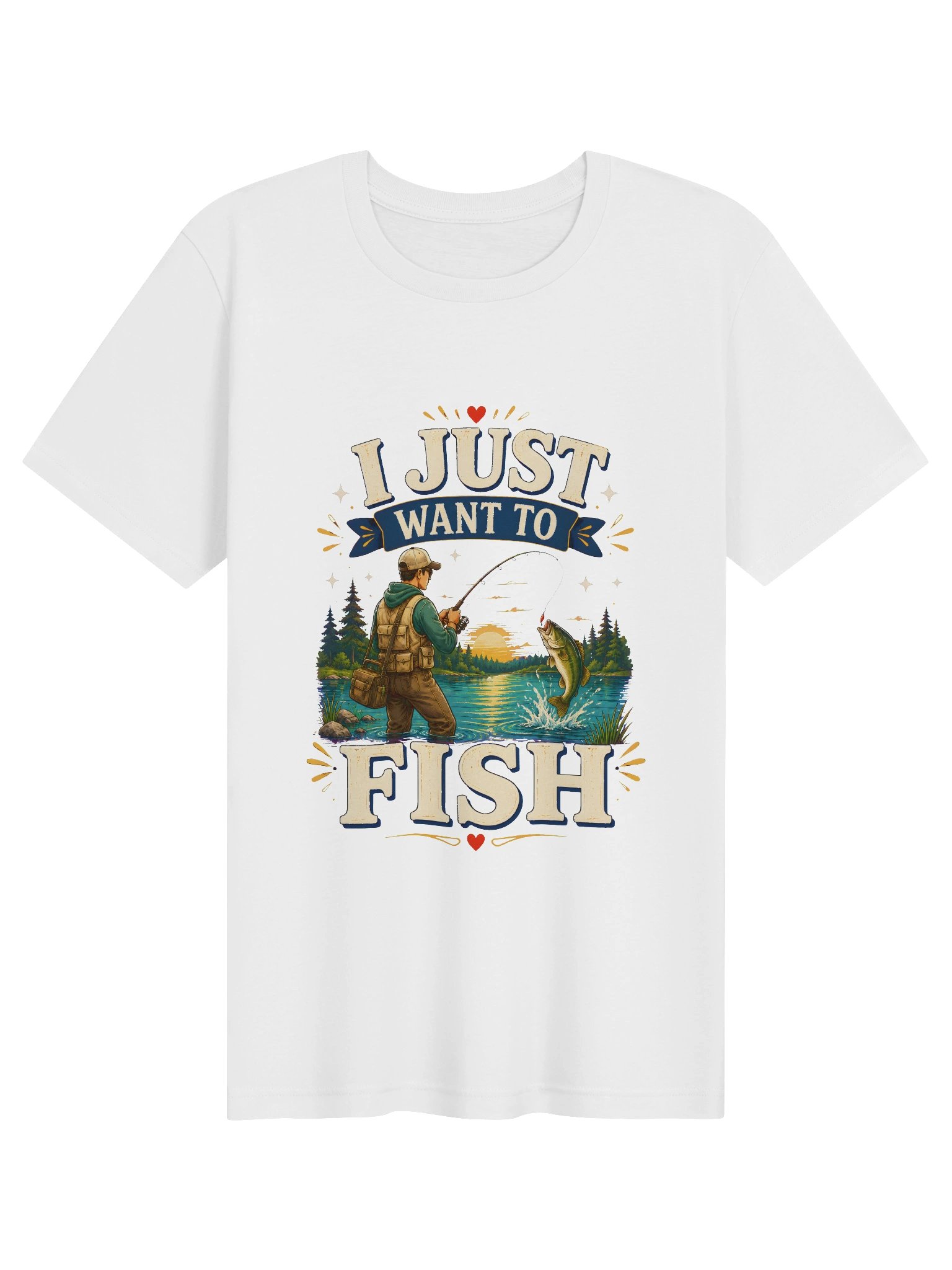 I Just Want To Fish Tee product image (1)