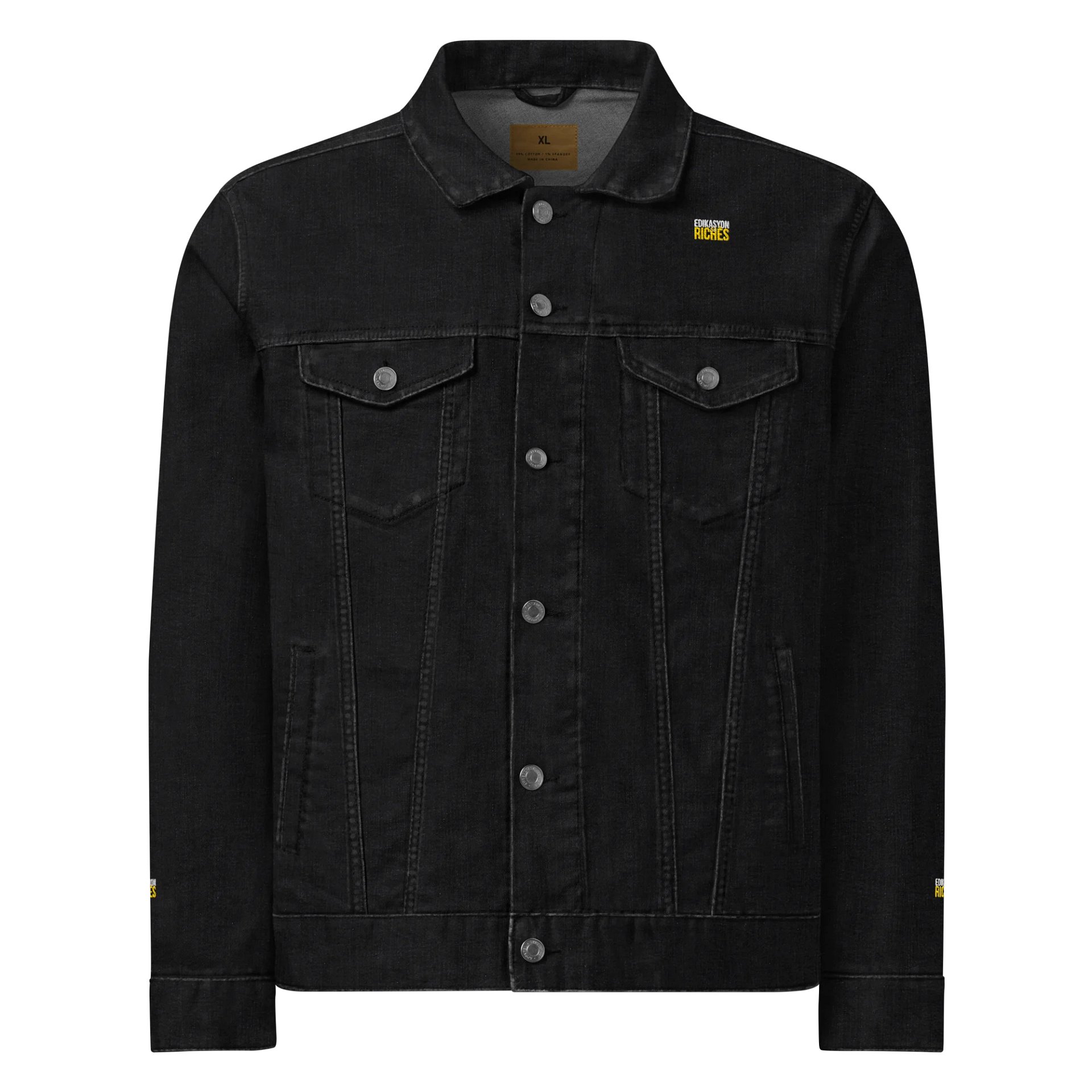 Edikasyon se Richès Denim Jacket – Timeless Style. Unshakable Message. product image (1)