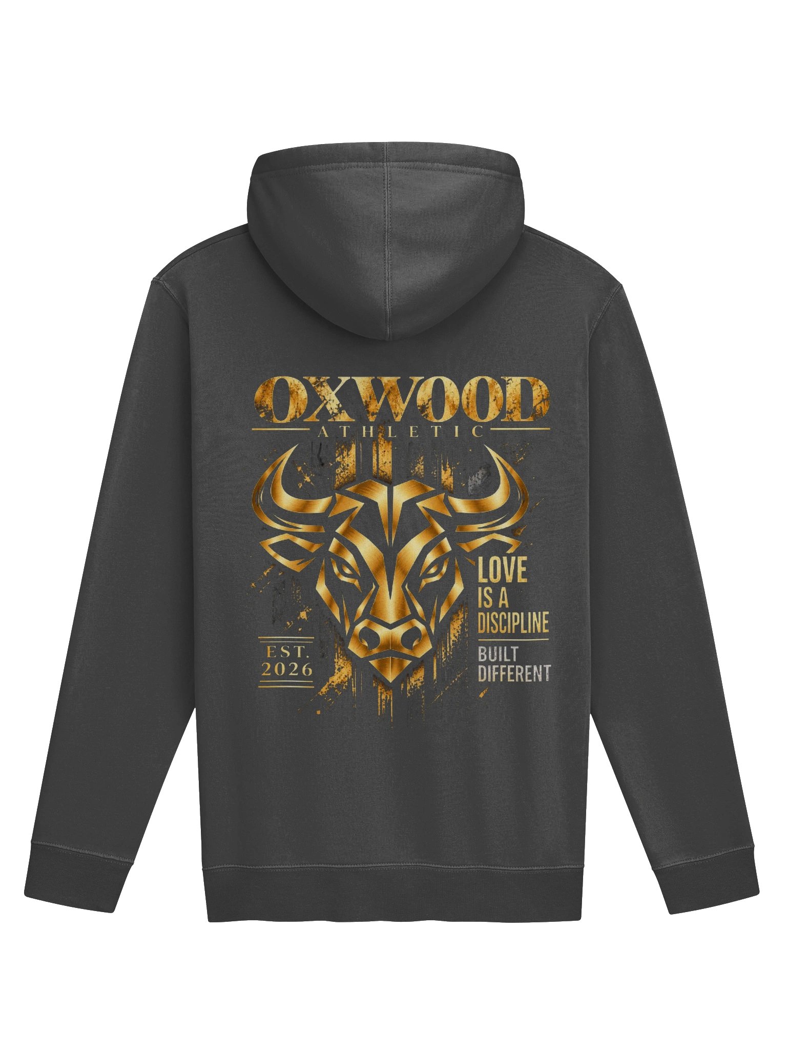 OXWOOD Athletic Vintage Washed Gym Hoodie | Unisex Pigment Dyed Streetwear Pullover | Built Different product image (16)