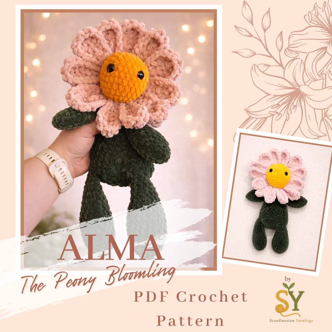 Crochet Pattern: Alma the Peony Bloomling PDF - US Terms product image (1)