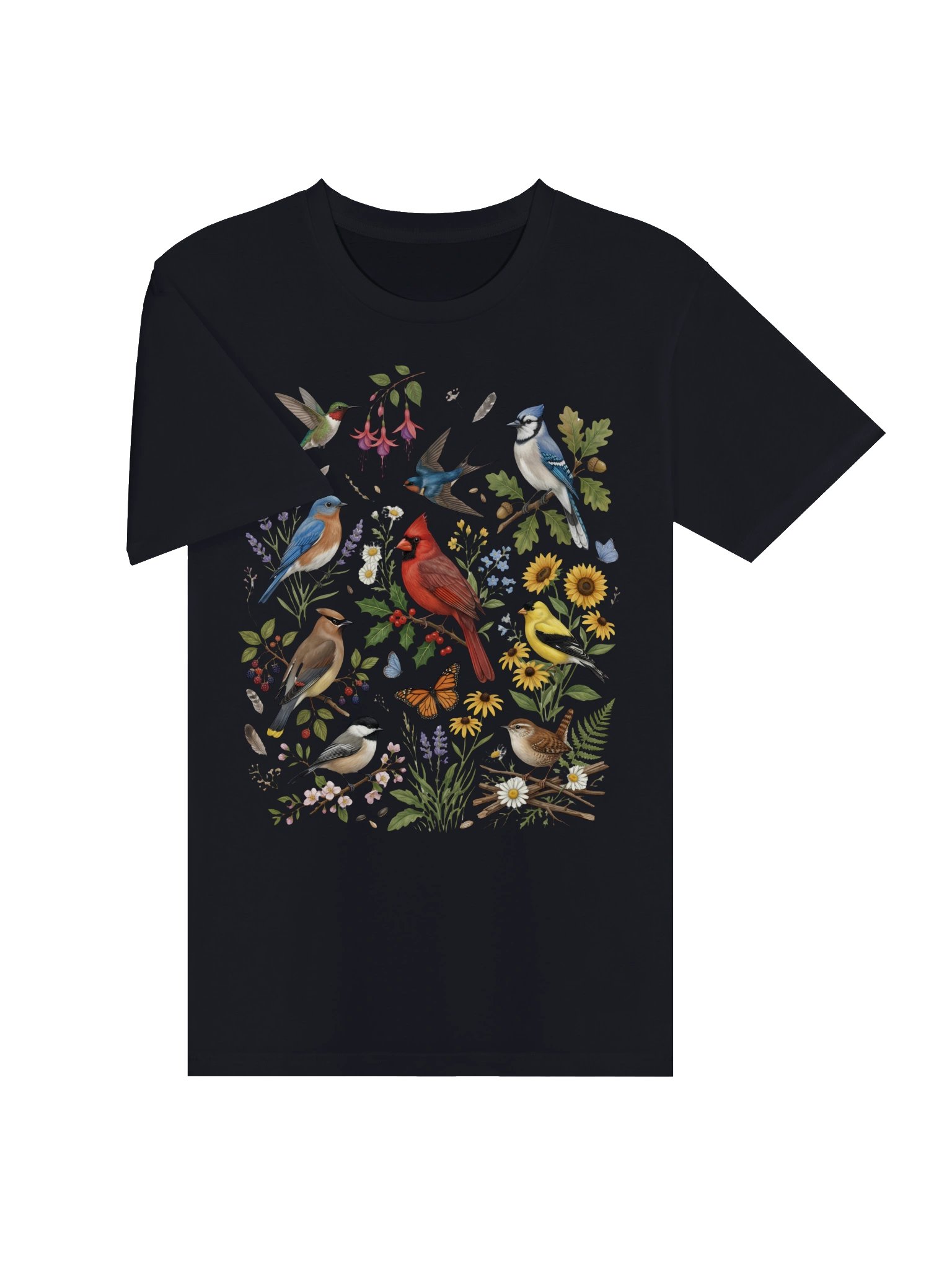Botanical Avian Symphony T-Shirt product image (17)