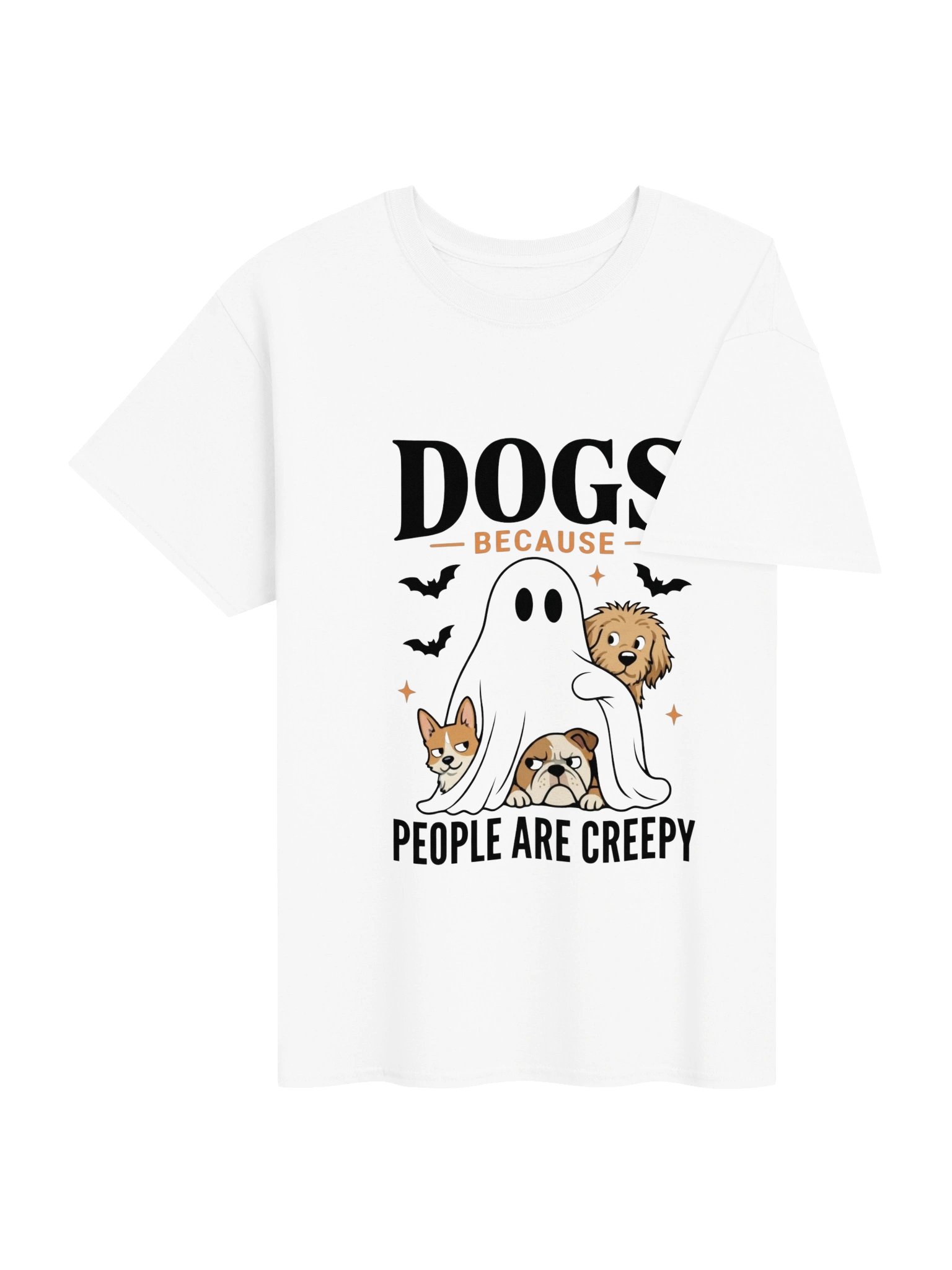 T-shirt "Dogs Because People Are Creepy" - Version Fantôme et Chiens product image (76)