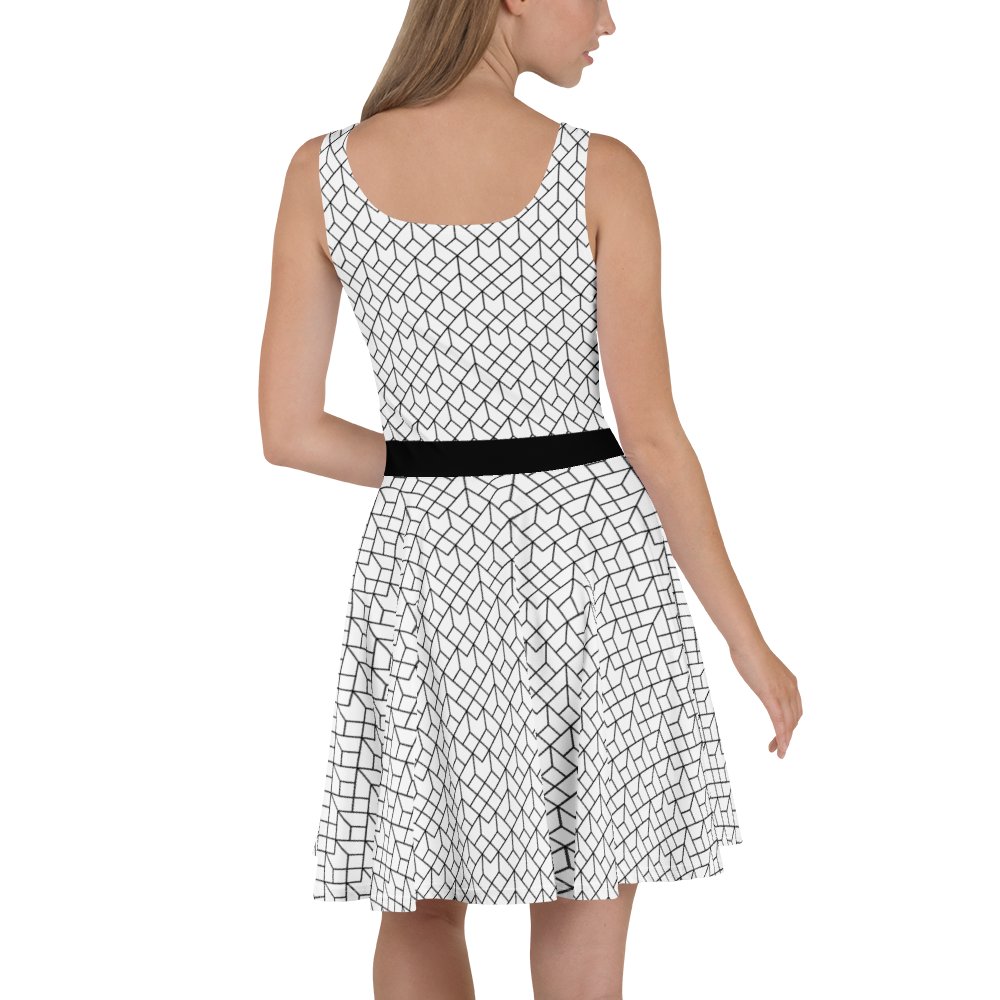 Black & White Mesh Pattern Geometric Dress product image (3)