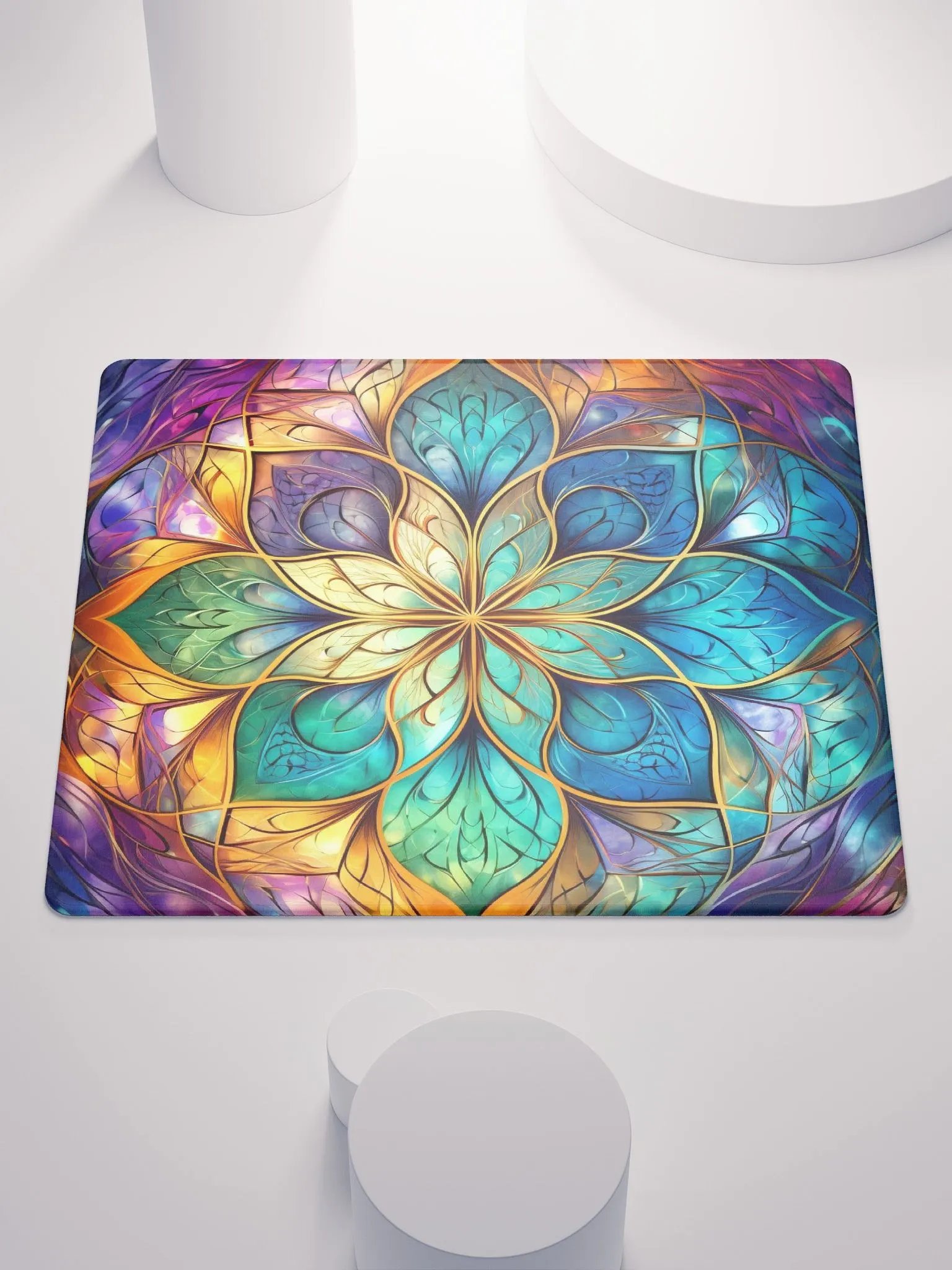 Jewel-Toned Fractal Gaming Mouse Pad - Unleash Your Power product image (1)