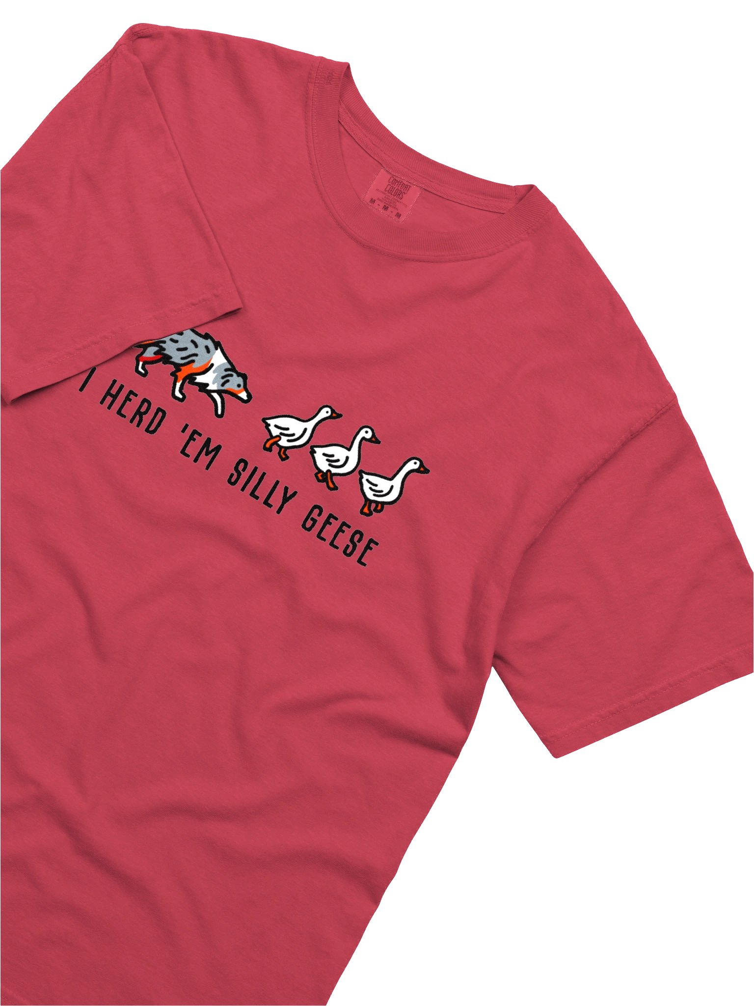 I Herd 'Em Silly Geese T-Shirt(Embroidered) of an Australian Shepherd(Blue Merle) product image (8)