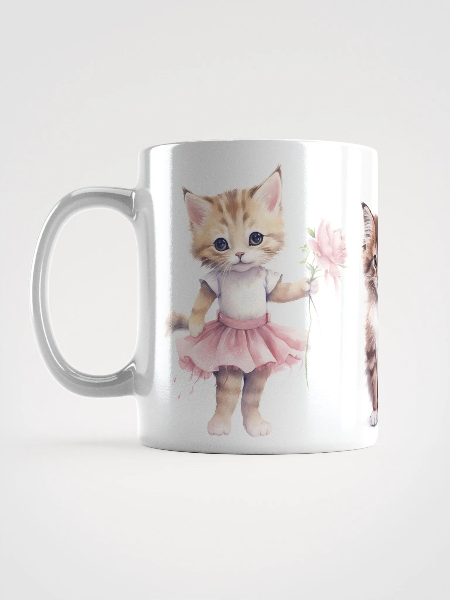 Ballerina Kittens White Glossy Mug product image (6)