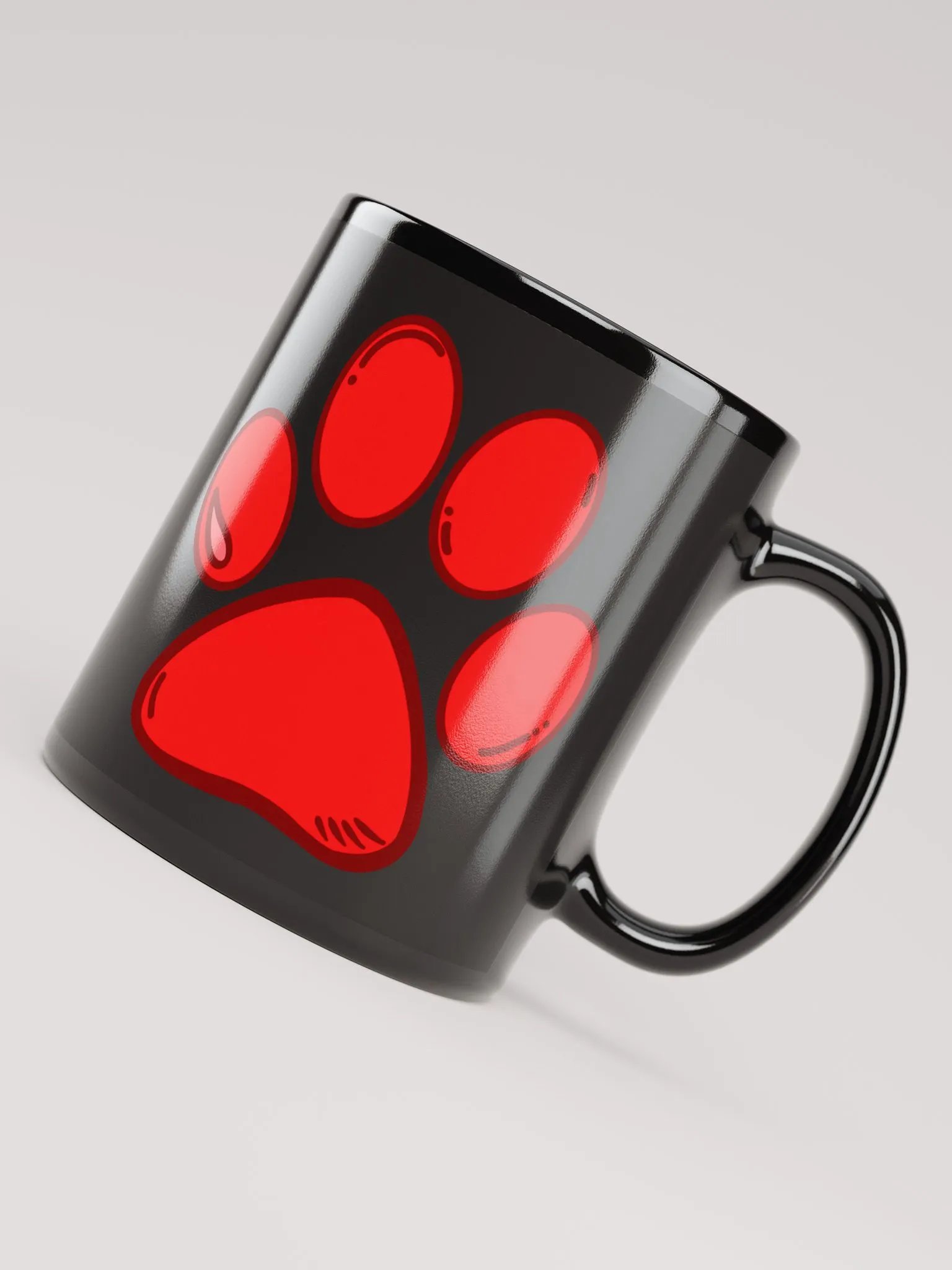 Black Red Paw Mug product image (7)
