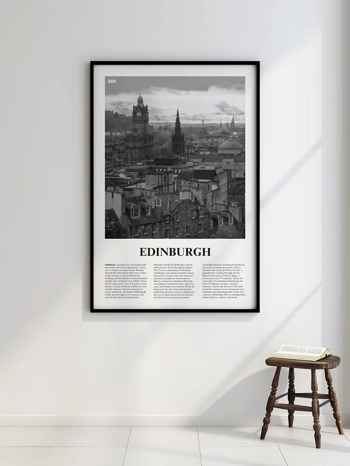 Edinburgh 01 Newspaper Poster | Framed product image (2)