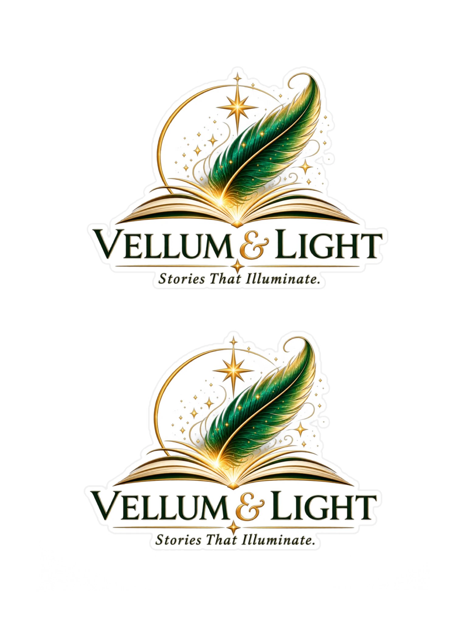 Vellum & Light Quill Logo Sticker product image (3)