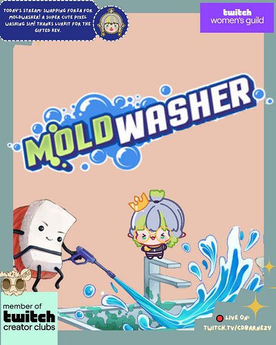 🔴LIVE🔴 Today’s Stream: Swapping Forza for Moldwasher! A super cute pixel washing sim! Thanks @lurkit_gg for the key. 

▶️New ...
