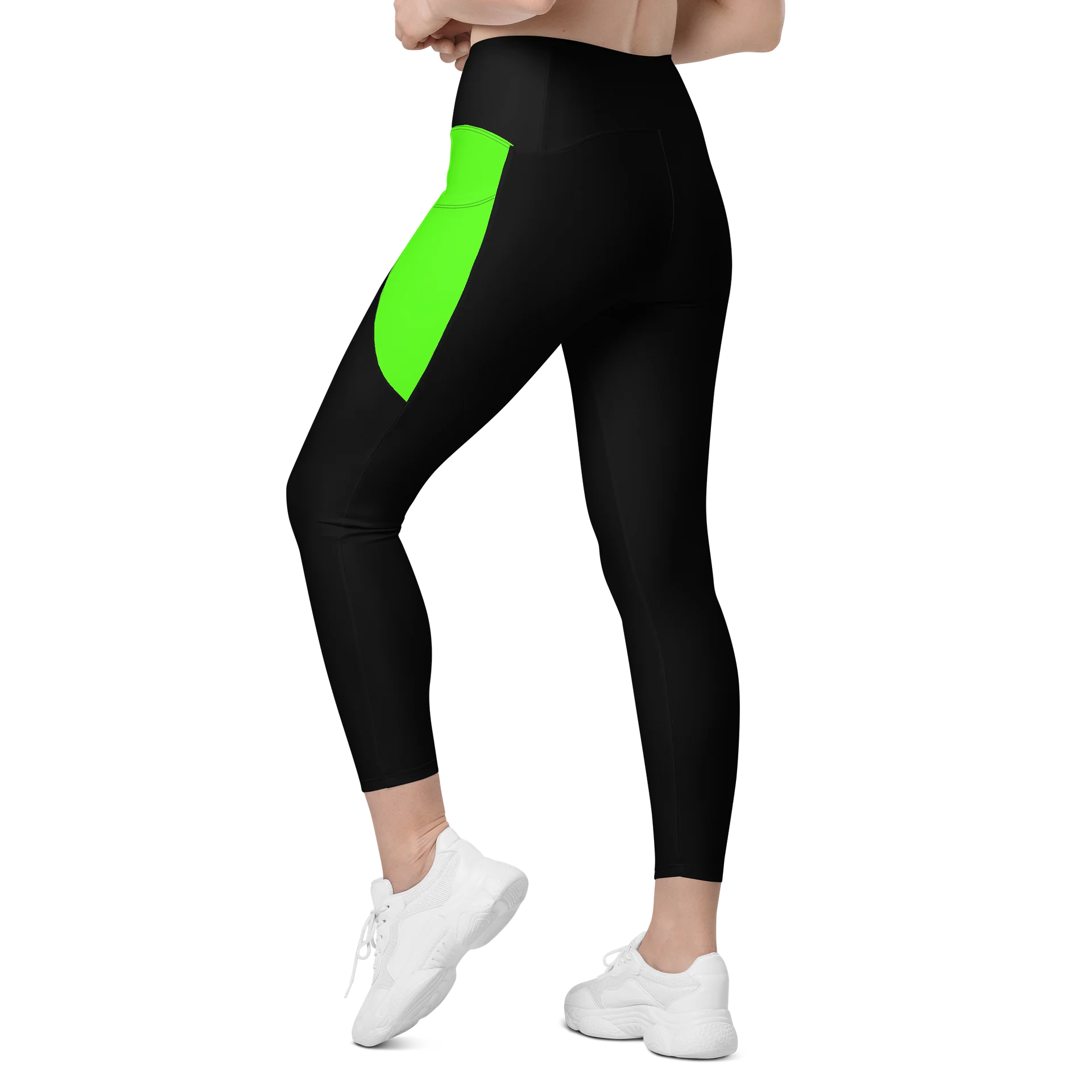 Nearth Meaning Strength | Crossover Semi Compression Workout Leggings with Pockets & Sun protection product image (5)