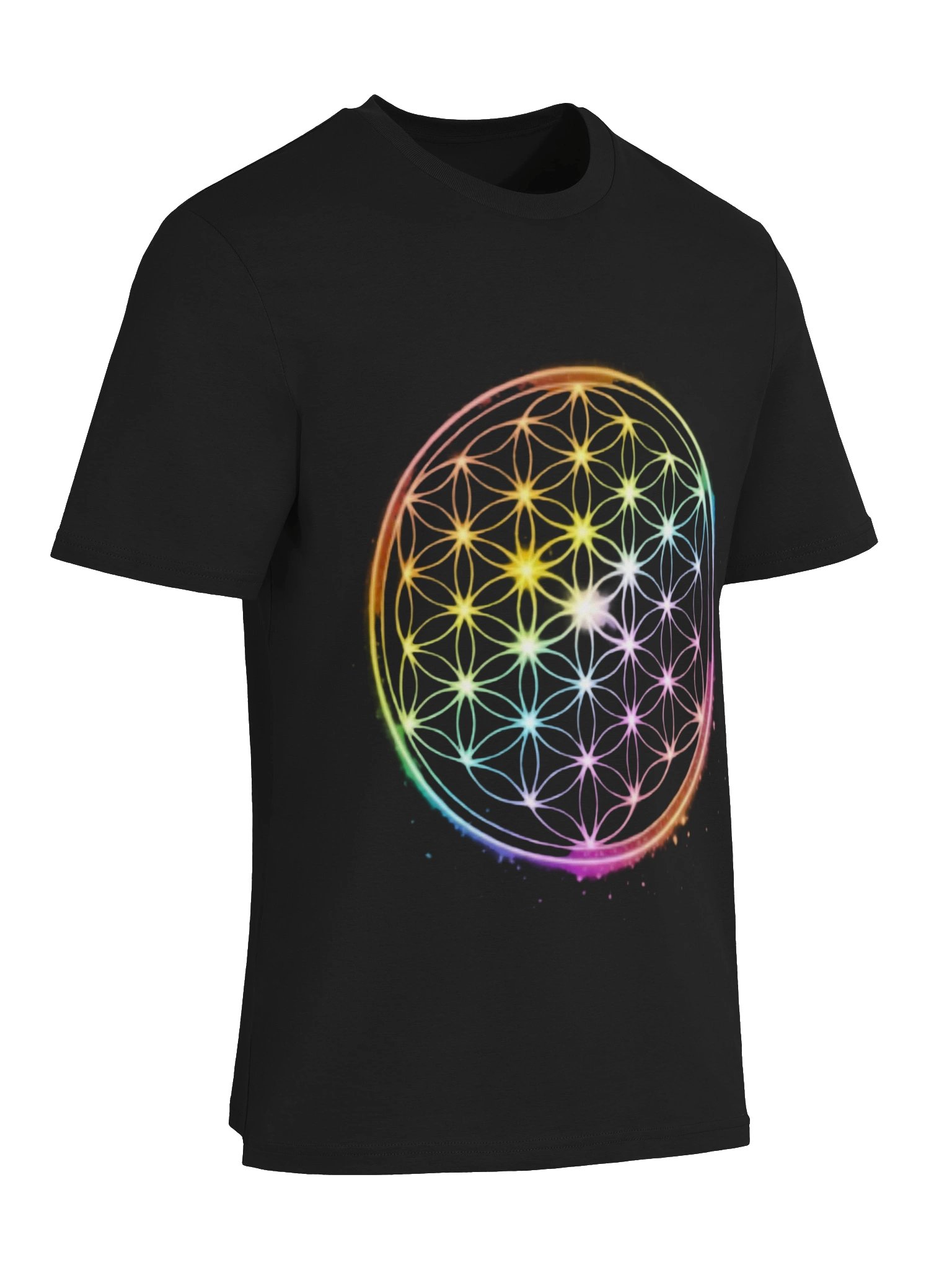 Flower of Life T-Shirt – Rainbow Sacred Geometry Tee | Spiritual Awakening product image (6)