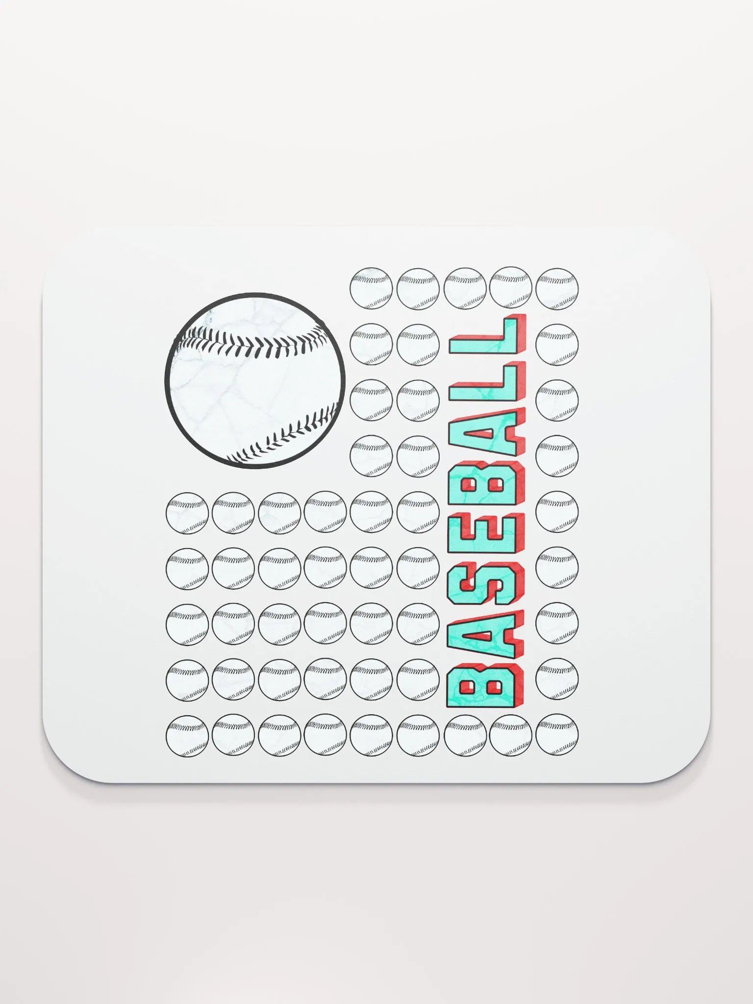 US Flag Baseball Vintage Pattern Mouse Pad product image (2)