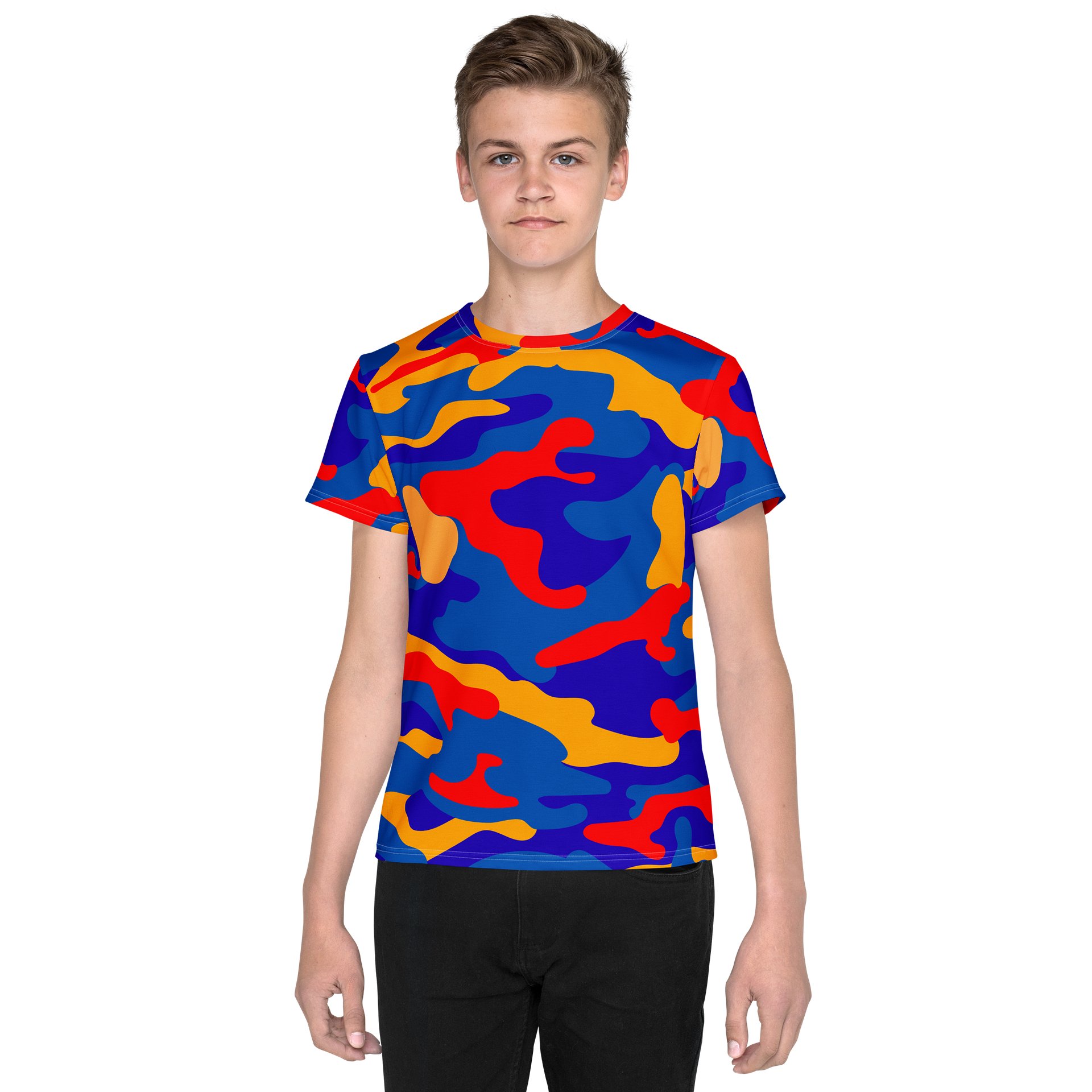 Kids Camo T-Shirt – Bold Multi-Color Graphic Tee product image (1)