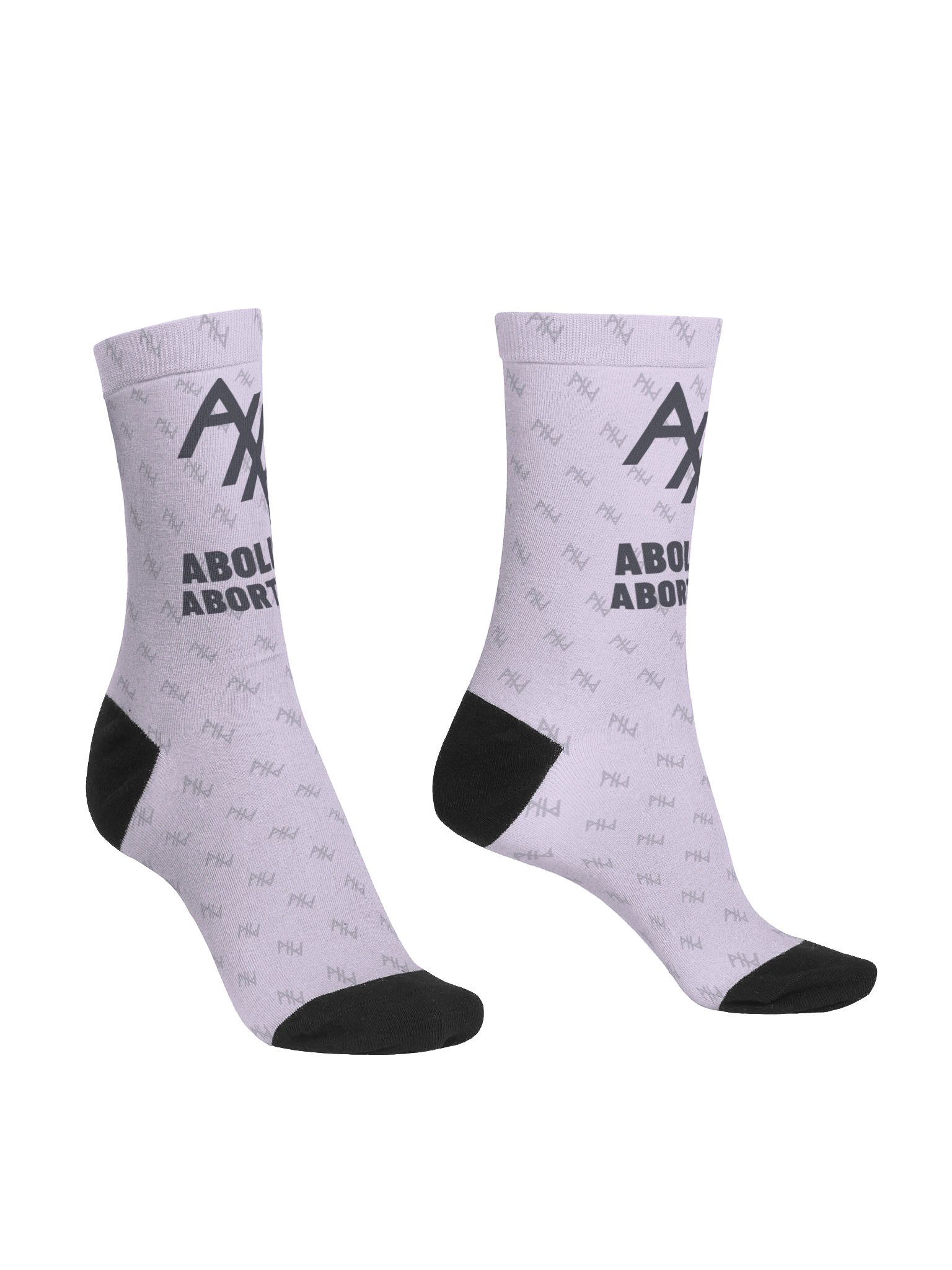 Abolish Abortion Crew Socks - Lilac & Silver Grey product image (3)