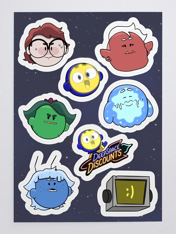 Deep Space Discounts Sticker Sheet product image (1)