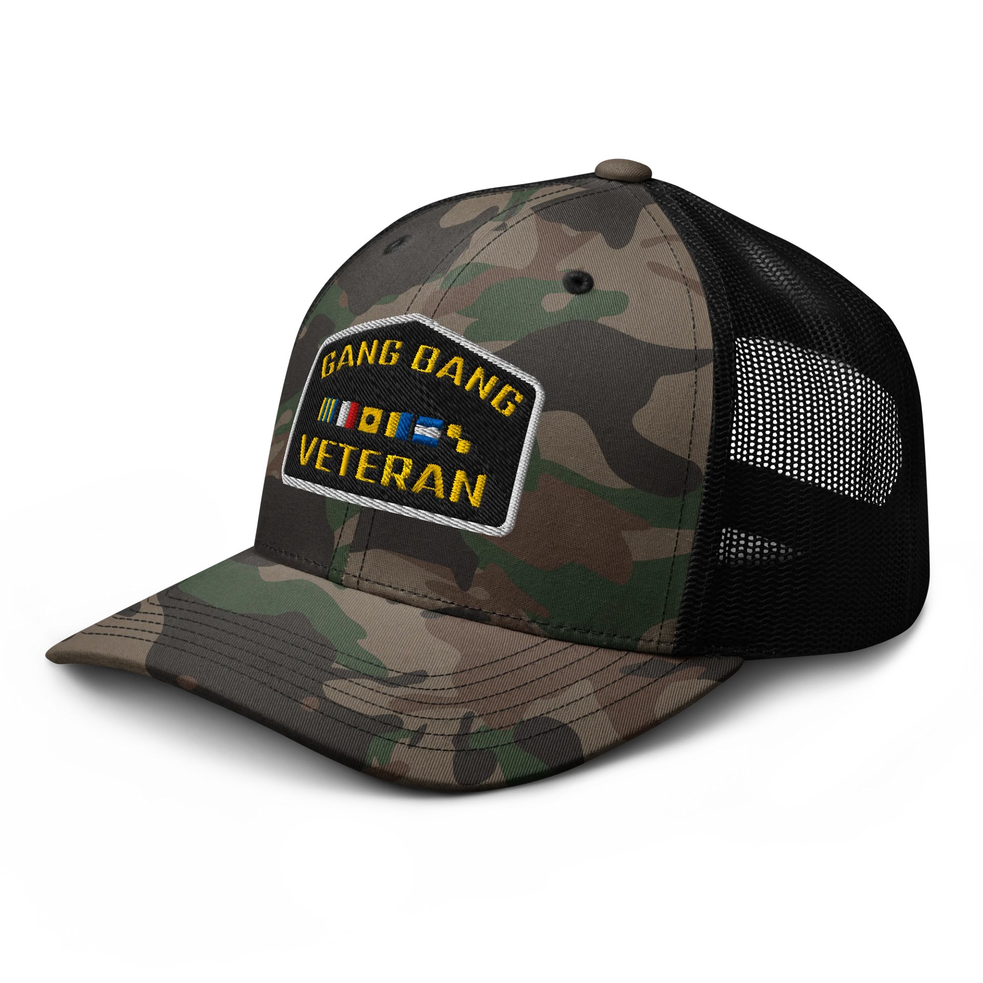 GANG BANG Tribute Camo Trucker Hat product image (4)