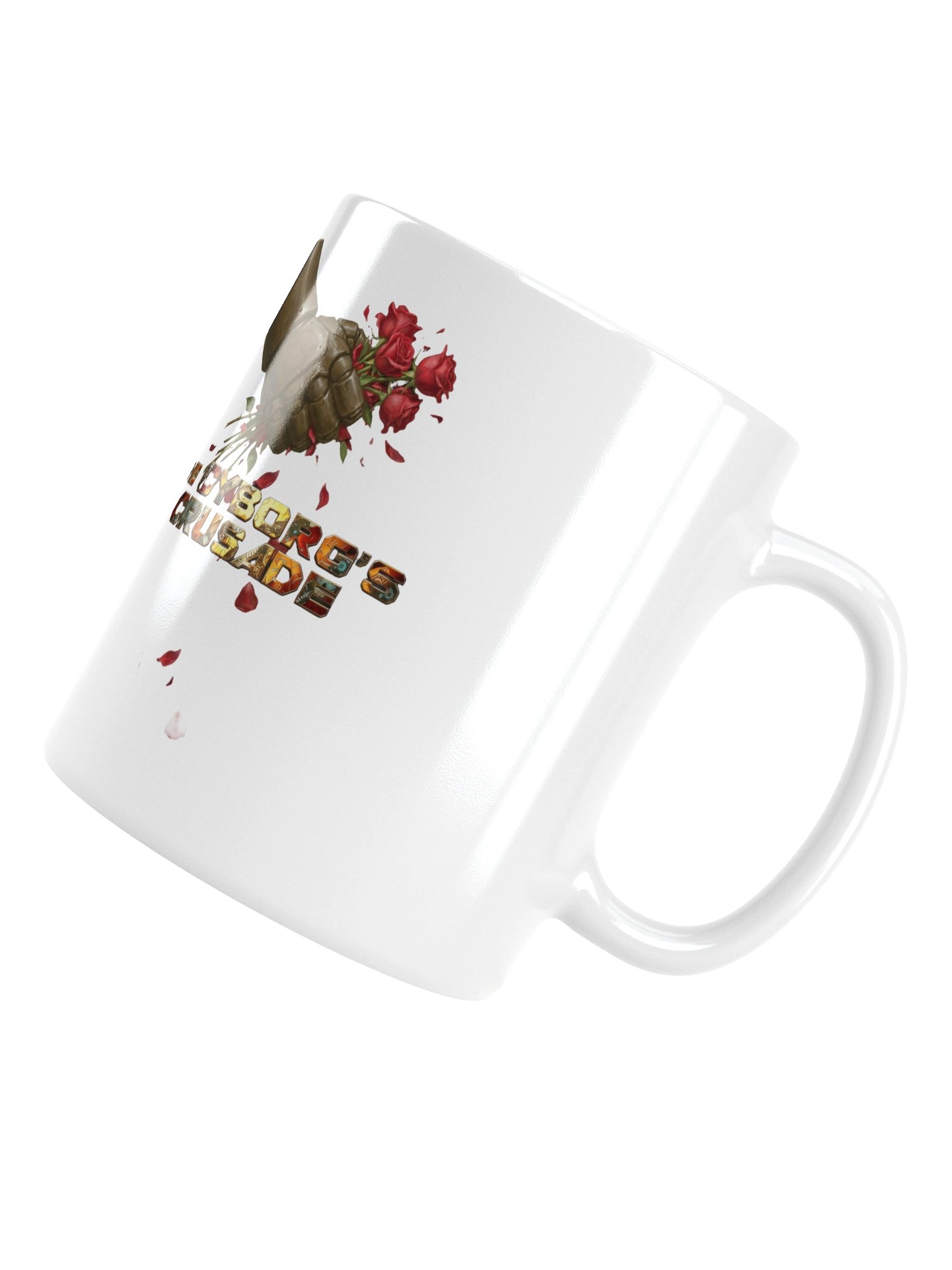 A White Mug Featuring The Cyborg's Crusade Logo product image (5)