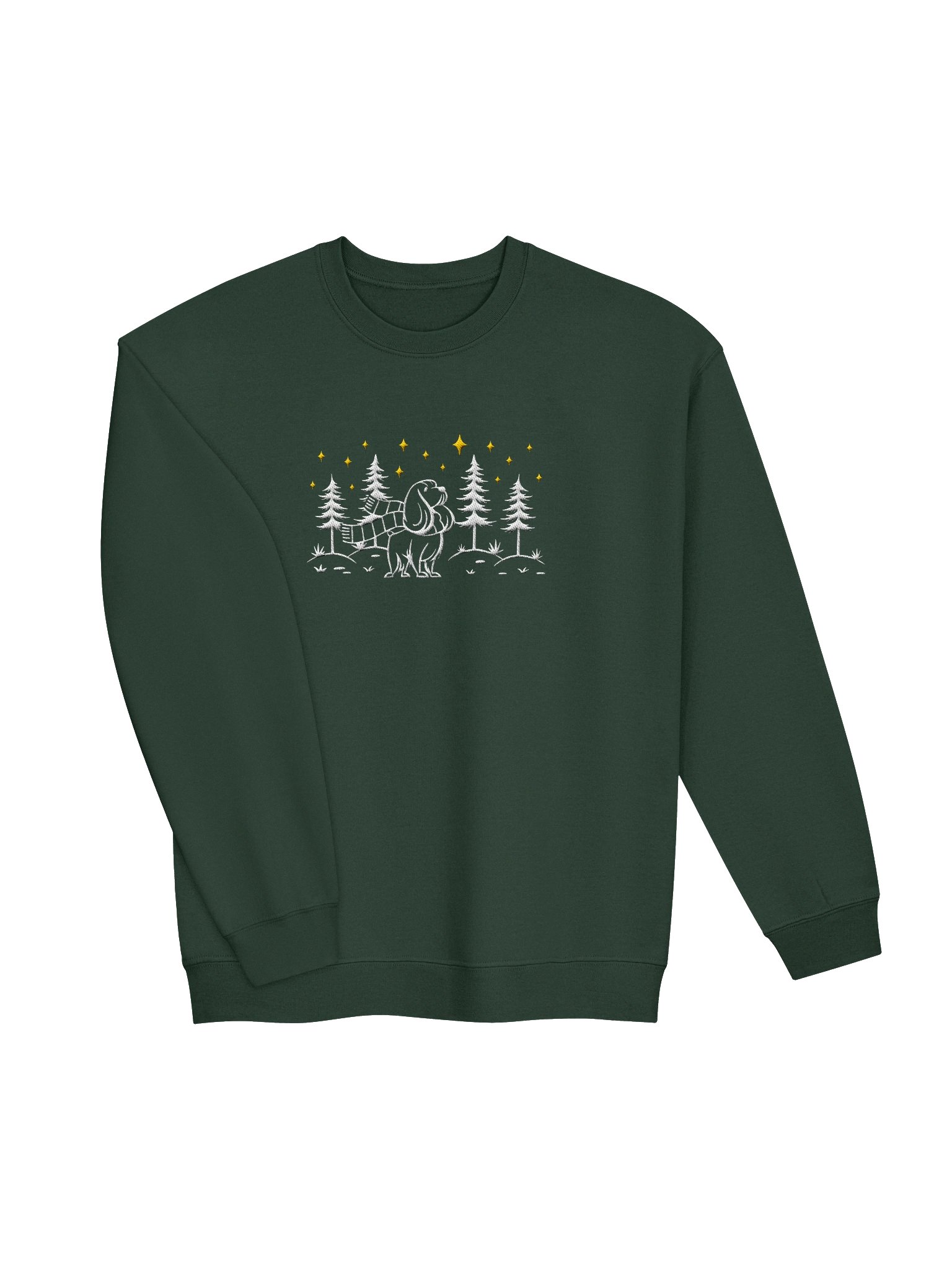 American Cocker Spaniel Winter/Christmas Line Art Design Embroidered Sweatshirt product image (11)