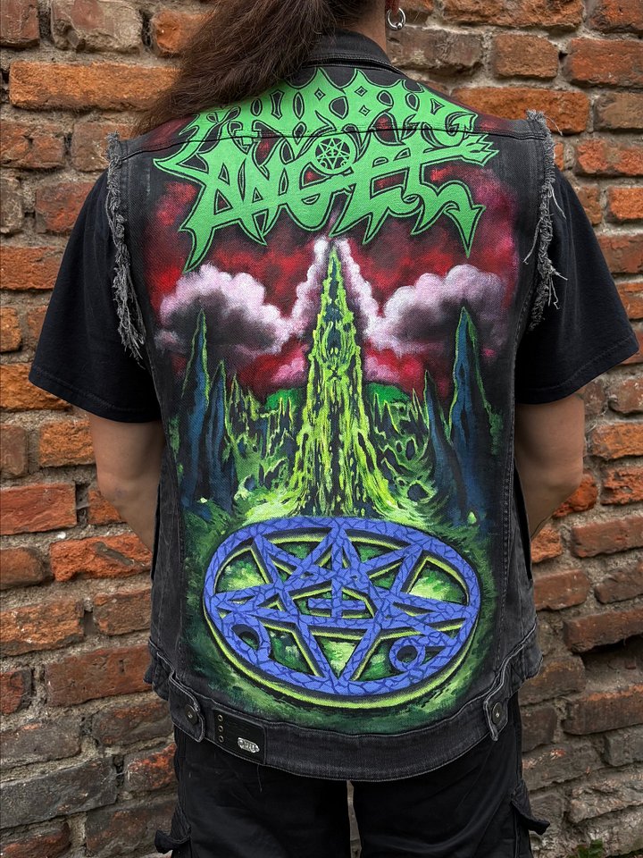 MORBID ANGEL "ALTARS OF MADNESS" TRIBUTE: Hand-Painted 1-of-1 Vest product image (2)
