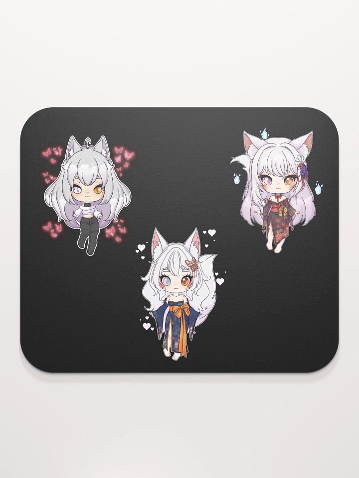 Chibi Fox Trio Mouse Pad product image (2)