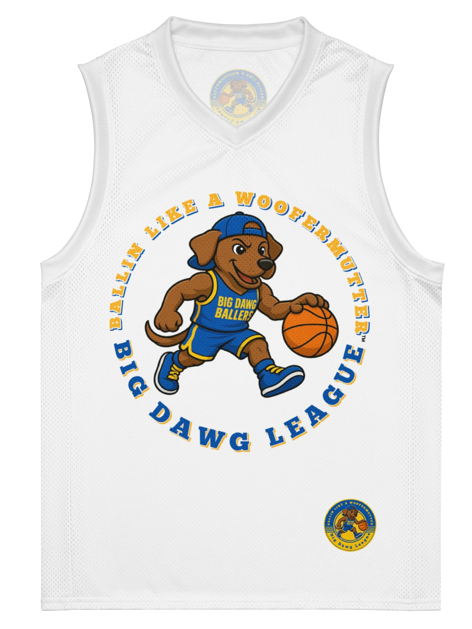 Brown Labrador Ballin Like A WooferMutter™ Premium Basketball Jersey product image (4)