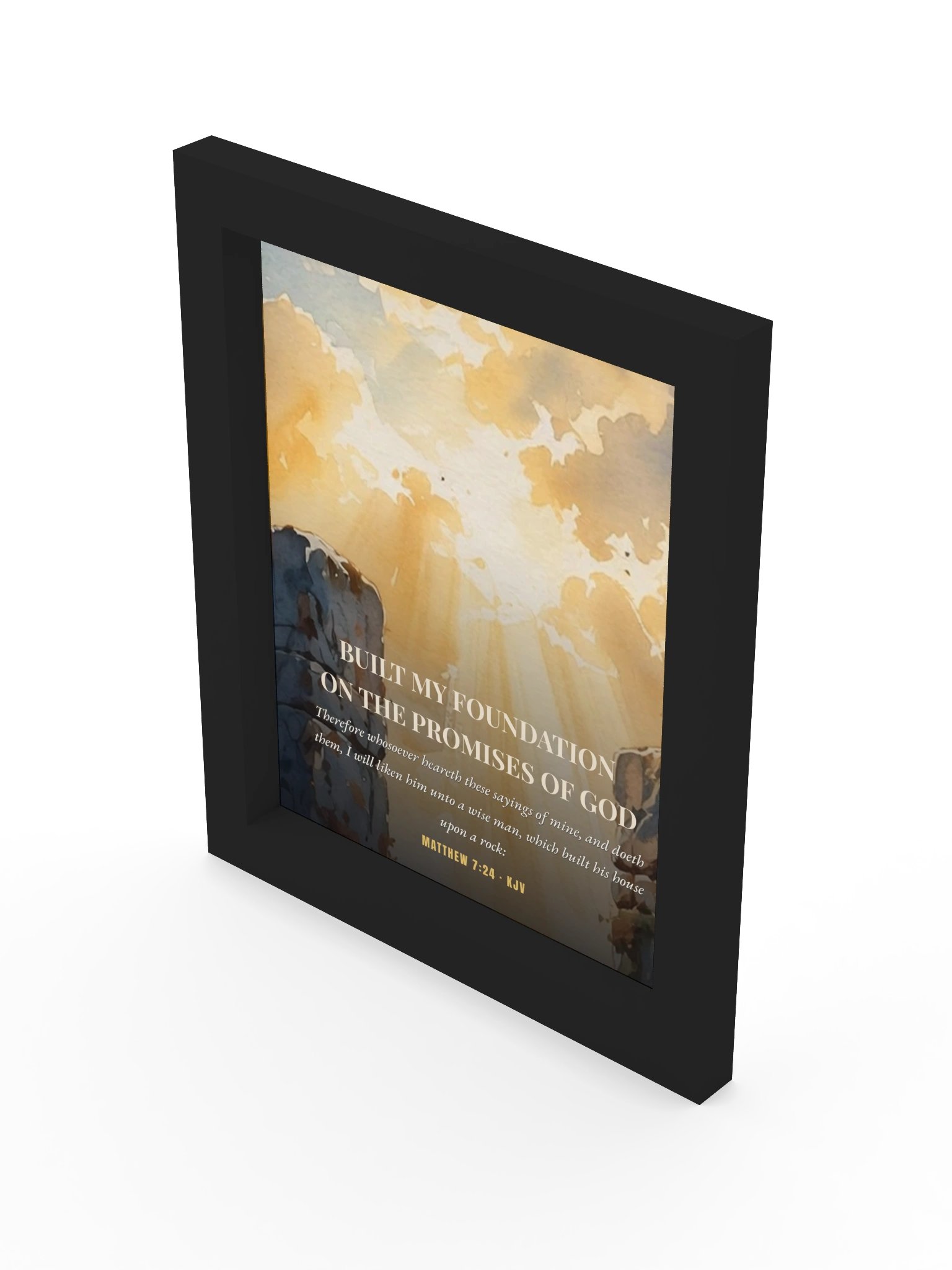 Built on the Promises — Matthew 7:24 Wall Art product image (3)